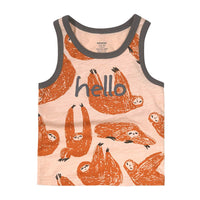 Minizone children's vest wear cotton sleeveless T-shirt racer shirt 3-8 years old small vest cool in summer