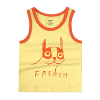 Minizone children's vest wear cotton sleeveless T-shirt racer shirt 3-8 years old small vest cool in summer