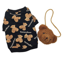 Dog Clothes Autumn And Winter Clothes Plus Velvet Bear Sweater And  Backpack