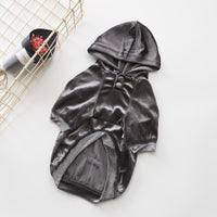 Dense Velvet Dog Clothes Teddy Bichon Pug Fall Winter Casual Pet Hooded Sweater Patel Clothing