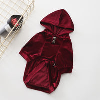 Dense Velvet Dog Clothes Teddy Bichon Pug Fall Winter Casual Pet Hooded Sweater Patel Clothing