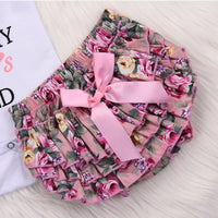 Floral Shorts Butt Romper Three-piece Suit
