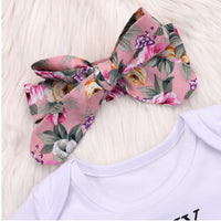 Floral Shorts Butt Romper Three-piece Suit