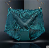 Mid-waist Lace Panties Feminine Transparent Large Size Women's High-waisted Abdomen Seamless Briefs