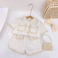 Western Style Small Fragrance Short-sleeved Shorts Suit