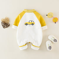 Baby Jumpsuit Spring And Autumn Long-sleeved Pure Cotton New Korean Cartoon Outing Clothes Baby Newborn Romper