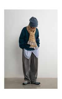 Corn Ginger Zebra Thick Scarf