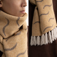 Corn Ginger Zebra Thick Scarf