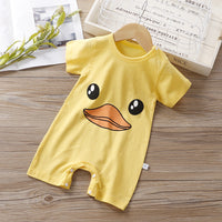 Cotton Newborn Short-sleeved Sports Romper And Romper Jumpsuit
