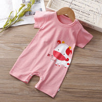 Cotton Newborn Short-sleeved Sports Romper And Romper Jumpsuit