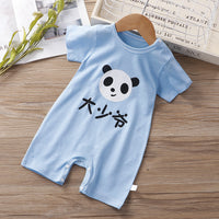 Cotton Newborn Short-sleeved Sports Romper And Romper Jumpsuit