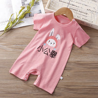 Cotton Newborn Short-sleeved Sports Romper And Romper Jumpsuit