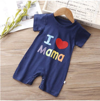 Cotton Newborn Short-sleeved Sports Romper And Romper Jumpsuit