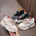 Winter Breathable Daily Round Toe Mesh Spot Low Top Solid Color  Daddy Shoes