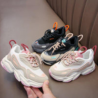 Winter Breathable Daily Round Toe Mesh Spot Low Top Solid Color  Daddy Shoes
