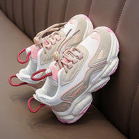 Winter Breathable Daily Round Toe Mesh Spot Low Top Solid Color  Daddy Shoes