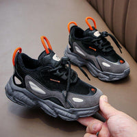Winter Breathable Daily Round Toe Mesh Spot Low Top Solid Color  Daddy Shoes