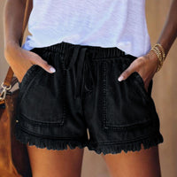 Nuovo Arrivo Casual Estate Vendita Calda Tasca Jeans Denim Donna Pantaloncini Alta Nappa Fasciatura Jeans Corti Sexy