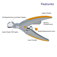 Multifunctional Magnifying Glass Pet Nail Clippers With Light