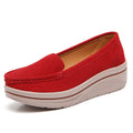 Thick Bottom IncreasedOne-step Suede Wedge Heel Grandma Shoes