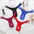 Embroidery Hollow Temptation Pearl Massage  Thong
