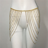 Waist Chain Party Carnival Body Chain Metal Diamond Skirt
