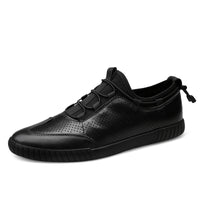 Cross-border Plus Size Spring And Summer Leather Men's Shoes, Top Layer Cowhide, Breathable Men's Single Shoes, British Casual Men's Shoes Trend