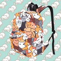 Cat Backyard Backyard Backpack Cat Pattern Print Backpack School Bag