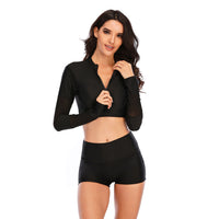 Split Long-sleeved Surfing Suit Sunscreen Female Swimsuit Hot Spring Diving Suit