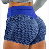 Jacquard Honeycomb Bird Eye Pocket Sports Yoga Fitness Hip Three-Point Pants