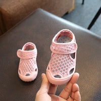 Baotou Women's Leather Mesh Cloth Breathable Beach Shoes