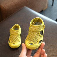 Baotou Women's Leather Mesh Cloth Breathable Beach Shoes