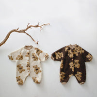 Outdoor Clothes Cute Bear Lamb Wool One-piece Coat
