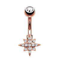 Fashion CZ Zricon Little Bee Belly Button Rings Surgical Steel Sexy Women Navel Piercing Belly Rings Anima Body Piercing Jewelry