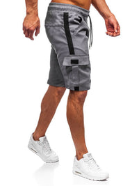 Men's Tethered Pants Workwear Casual Pants Leather Binding Feet Casual Shorts
