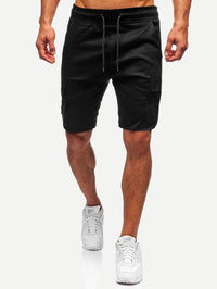 Men's Tethered Pants Workwear Casual Pants Leather Binding Feet Casual Shorts