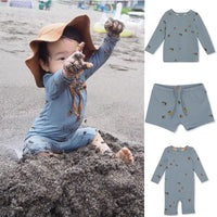 Children's One-Piece Swimsuit Split Swimsuit Baby Boy Sunscreen Long Sleeve