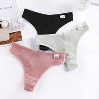 New Japanese Threaded Cotton Underwear Women's Breathable Low-waist  Seamless Cotton Girls Narrow-side Briefs Students