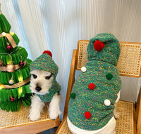 Autumn And Winter Warm Christmas Hooded Woolen Vest Dog Pet Sweater