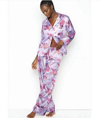 Imitation Ice Silk Pajamas Women Spring And Autumn Long-sleeved Trousers