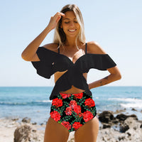 European And American Bikini, Ruffled Sexy Swimsuit, Split Gathered Swimsuit, New Women