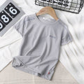 Small And Medium-sized Children's Round Neck Mesh Comfortable Half-sleeved Blouse