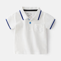 Qing New Style Fashionable Boy Short-sleeved POLO Shirt For Outing At Home