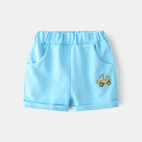 Cartoon Pattern Mid-rise Soft Rubber Band Shorts