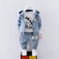Three-piece Jacket, Long-sleeved Trousers, Cartoon House Print