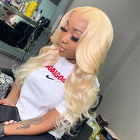 Wig Ladies Mid-point Long Curly Hair Golden Big Wave Chemical Fiber High Temperature Silk Headgear