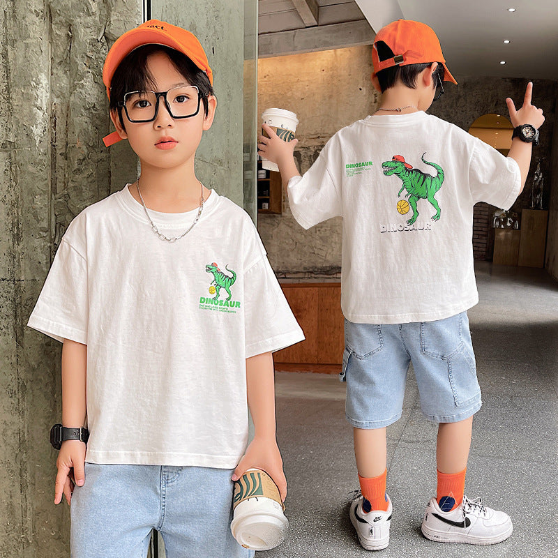 Summer Big Boy Handsome Tops, Children's Summer Clothes, Thin Style, Western Style