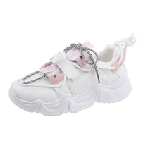 Thick-soled Color-blocking Mesh Sports Student Single Shoes Women