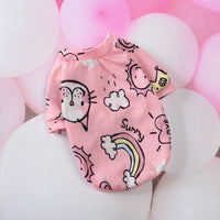 Cartoon Print Spring And Autumn Pet Clothes For Small Dogs