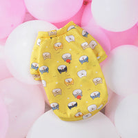 Cartoon Print Spring And Autumn Pet Clothes For Small Dogs
